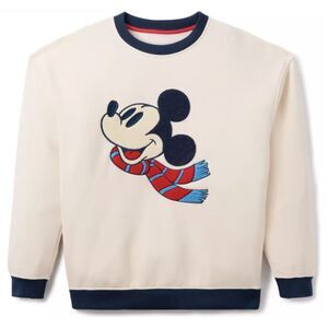 NWT Disney Mickey Mouse Winter Scenic Pullover Sweatshirt XL Sweatshrit Crewneck